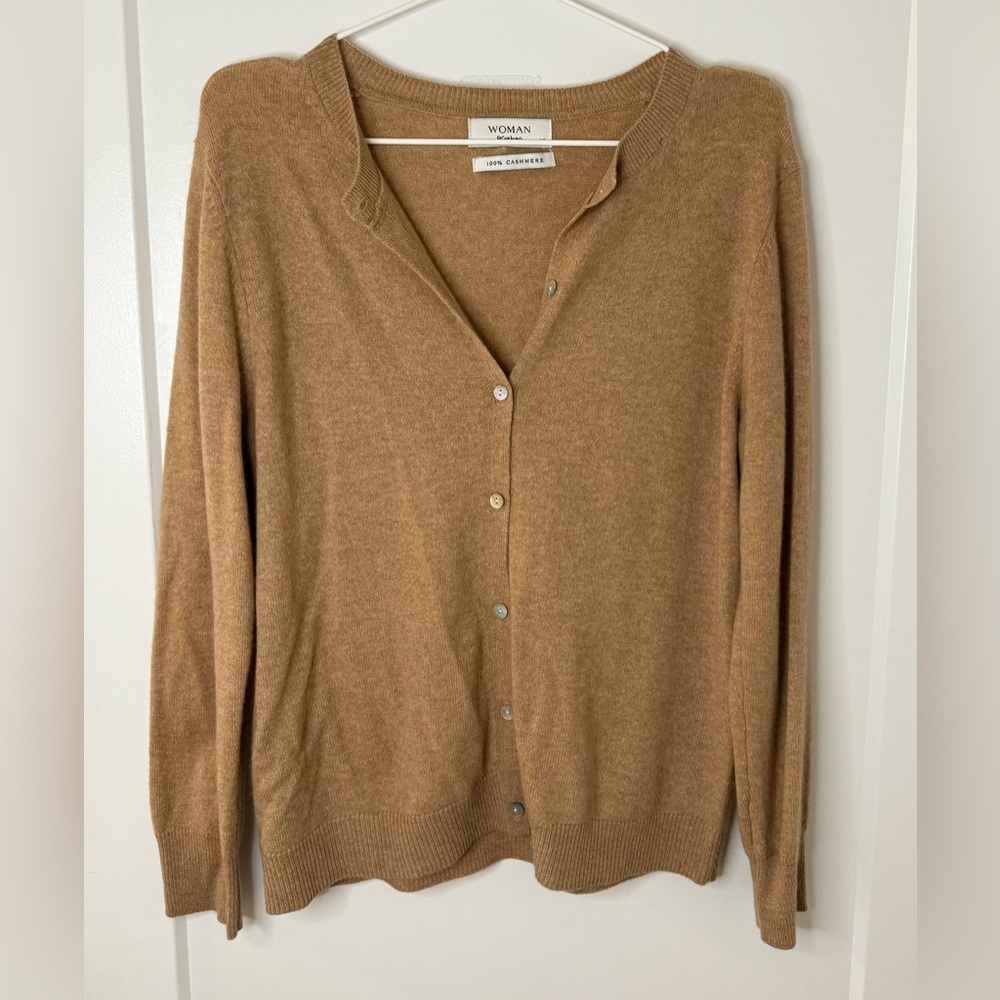Women's Tan Cardigan Sweater